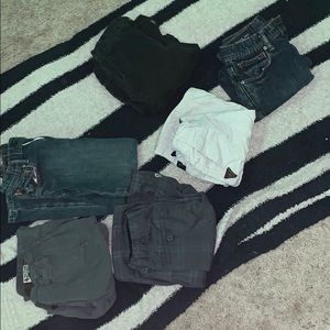 Volcom shorts and Roadhouse jeans